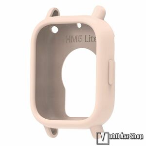 Xiaomi Redmi Watch 5 Lite, Okosóra szilikontok, Keret, Bumper, Rózsaszín kép