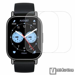 Xiaomi Redmi Watch 5 Lite, TPU okosóra képernyővédő fólia, 2db, Törlőkendővel, Átlátszó kép