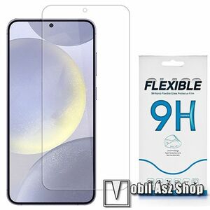 Samsung Galaxy S25 (SM-S937), Flexible 9H Nano Glass rugalmas edzett üveg képernyővédő fólia, 0.15 mm vékony, A képernyő sík részét védi, Átlátszó kép