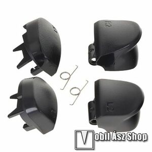 SONY Playstation 5 (PS5) V3.0 BDM-030 kontrollerekhez 4DB-OS KÜLSŐ GOMB KÉSZLET RUGÓVAL, L1/L2/R1/R2, Fekete, Utángyártott kép