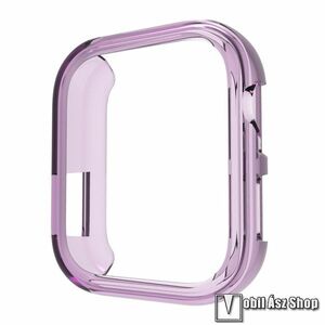 Huawei Watch Fit 3, Okosóra szilikontok, Bumper, Keret, Áttetsző, Lila kép