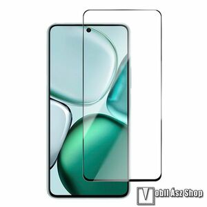 Honor X9c Smart 5G, Rurihai előlapvédő karcálló edzett üveg, Üvegfólia, 0.26mm, 9H, 1db, A teljes képernyőt védi, A teljes felületén tapad, Fekete kép
