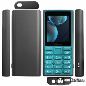 Nokia 108 4G (2024), HMD 105 4G, Telefontok, 2db / csomag, Szilikon, TPU, Matt, Fekete kép