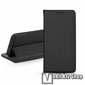 Xiaomi Redmi Note 14 Pro 5G, Note 14 Pro Plus 5G, Poco X7 5G, Telefontok, Notesz, Asztali tartó, Oldalra nyíló, Mágneses, Bankkártyatartó, PU bőr, Szilikon belső, Rombusz mintás, Fekete kép