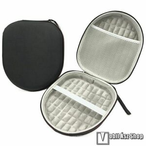 Sony WH-CH720N, Sony Bose NC 700, Edifier Free Pro K820NC fejhallgatóhoz tartó, Hordozó táska, EVA ütődésálló, Cipzáros, Hálós zseb, Puha belső, Belső méret: 215 x 180 x 50mm, Fekete kép