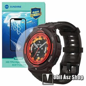 Xiaomi Amazfit Active Edge, Sunshine Hydrogel TPU okosóra képernyővédő fólia, Ultra Clear, Önregeneráló!, 1db kép