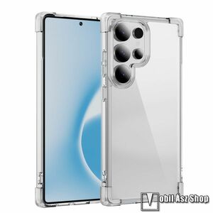 SAMSUNG Galaxy S25 Ultra, OTT! Transparent telefontok, Átlátszó hátlap, Szilikon szegély, Erősített sarkok, Átlátszó kép