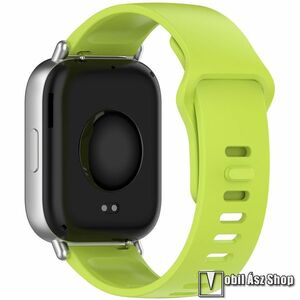 Okosóra szíj, Szilikon, Sport, Állítható, 118+98, 5mm hosszú, 22mm széles, Zöld, Garmin Forerunner 265, Venu 3 45mm, Xiaomi Watch S1 Pro, Amazfit GTR 4 46mm, Huawei Watch Ultimate, Watch4 Pro, Realme Watch 3 Pro kép