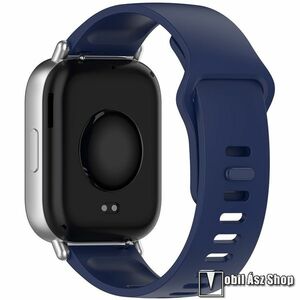 Okosóra szíj, Szilikon, Sport, Állítható, 118+98, 5mm hosszú, 22mm széles, Sötétkék, Garmin Forerunner 265, Venu 3 45mm, Xiaomi Watch S1 Pro, Amazfit GTR 4 46mm, Huawei Watch Ultimate, Watch4 Pro, Realme Watch 3 Pro kép