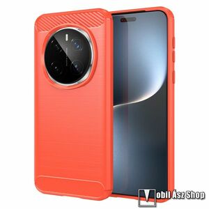 Honor Magic7 Pro, OTT! Carbon telefontok, Szilikon, TPU, Karbon mintás, Piros kép