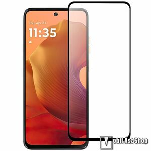 Xiaomi Poco X7 Pro 5G, Redmi Turbo 4 5G, Előlapvédő karcálló edzett üveg, Üvegfólia, 9H, 0, 3mm, Arc Edge, A teljes kijelzőt védi, A teljes felületén tapad, Fekete kép