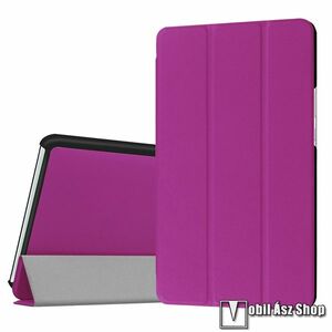 Huawei MediaPad M3 8.4, Tablet tok, Oldalra nyíló flip cover, TRIFOLD asztali tartó, Mágneses záródás, Műanyag belső, Lila kép