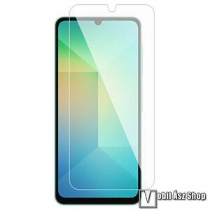 Samsung Galaxy A06s, Előlapvédő karcálló edzett üveg, Üvegfólia, 0, 3 mm vékony, 9H, Arc Edge, A képernyő sík részét védi, 1db, Átlátszó kép