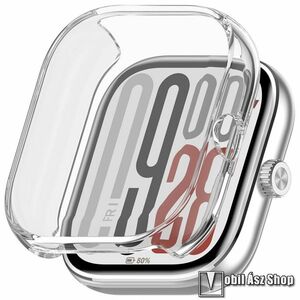 Xiaomi Redmi Watch 5, Okosóra szilikon védőtok, Keret, Szilikon előlapvédő is, Átlátszó kép