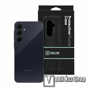 Samsung Galaxy A25 5G, OBAL: ME Smooth Touch Telefontok, Notesz, Flip, PU bőr, Asztali tartó, Mágneses, Bankkártyatartó zseb, Oldalra nyíló, Szilikon belső, Fekete kép