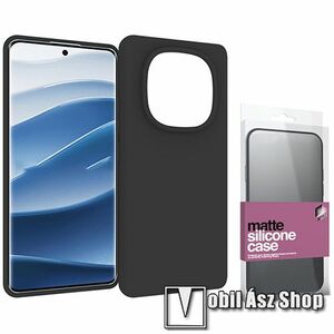 Xiaomi Redmi Note 14 Pro 5G, 14 Pro Plus 5G, Poco X7 5G, Xpro szilikon védő tok, Matt, Fekete kép