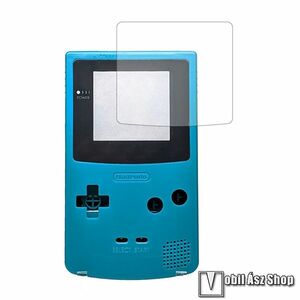 Nintendo Game Boy Color, Képernyővédő fólia, Ultra Clear, 1db, PET, Törlőkendővel, Képernyő sík részét védi, Átlátszó kép