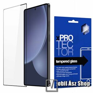 Samsung Galaxy S25 Ultra, Xpro előlap védő karcálló edzett üveg, 9H, 0.33mm, A teljes felületén tapad, A teljes kijelzőt védi, Fekete kép