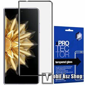Honor Magic V2 5G, V3 5G, Vs3 5G, Xpro előlap védő karcálló edzett üveg, 9H, 0.33mm, A teljes felületén tapad, A teljes kijelzőt védi, Csak a külső kijelzőre, Fekete kép