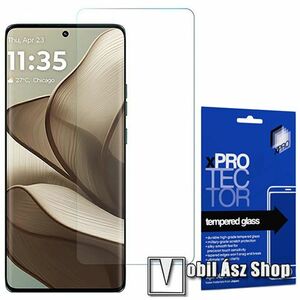 Motorola Edge 50 5G, Xpro előlap védő karcálló edzett üveg, 0.33mm vékony, 9H, Arc Edge, A képernyő sík részét védi, Átlátszó kép