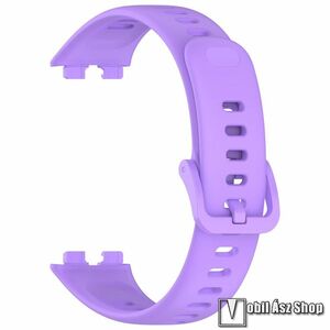 Huawei Band 10, 10 NFC, 9, 9 NFC, 8, NFC, Okosóra szíj, Szilikon, Állítható, Dupla csatos kialakítás, 110mm + 101mm hosszú, Lila kép