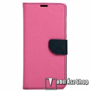 Samsung Galaxy A36 5G, PJ Wallet Telefontok, Notesz, Asztali tartó, Oldalra nyíló, Mágneses, Bankkártyatartó, Szilikon belső, Rózsaszín kép