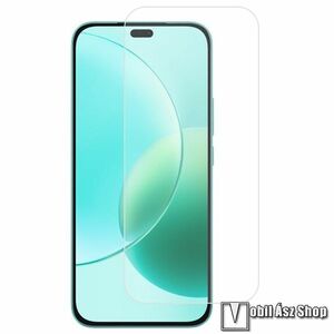 Honor 400 Lite, Előlapvédő karcálló edzett üveg, Üvegfólia, 0, 3 mm vékony, 9H, Arc Edge, A képernyő sík részét védi, 1db, Átlátszó kép