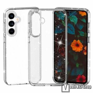 Samsung Galaxy A56 5G, Telefontok, Szilikon, Csillogó flitter mintás, Átlátszó kép