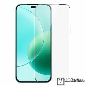 Honor 400 Lite, Rurihai előlapvédő karcálló edzett üveg, Üvegfólia, 0.26mm, 9H, 1db, A teljes képernyőt védi, A teljes felületén tapad, Fekete kép