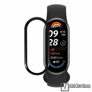 Xiaomi Smart Band 10, Okosóra Flexible Nano Glass rugalmas edzett üveg, Üvegfólia, 1db, 3D Curved, PMMA, 9H, A teljes kijelzőt védi, Fekete kép