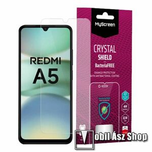Xiaomi Redmi A5 4G, MYSCREEN CRYSTAL BacteriaFREE képernyővédő fólia, 1db, 4H, Törlőkendővel, Antibakteriális, A képernyő sík részét védi, Átlátszó kép