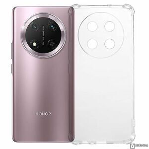 Honor Magic7, Telefontok, Szilikon, TPU, Erősített sarkok, Kamerasziget védelem, 1, 5mm vastag, Átlátszó kép