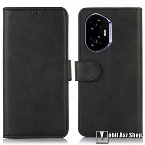 Honor 400, Telefontok, Notesz, Asztali tartó, Oldalra nyíló, Rejtett mágneses zárófül, Bankkártyatartó, PU bőr, Szilikon belső, Fekete kép