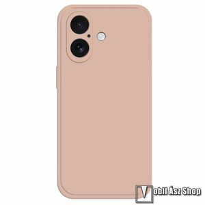 Apple iPhone 16 Plus, Telefontok, Szilikon, Mikroszálas szövet karcolásmentesítő belső, Kamerasziget védelem, Rózsaszín kép