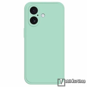 Apple iPhone 16 Plus, Telefontok, Szilikon, Mikroszálas szövet karcolásmentesítő belső, Kamerasziget védelem, Mentazöld kép