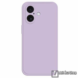 Apple iPhone 16 Plus, Telefontok, Szilikon, Mikroszálas szövet karcolásmentesítő belső, Kamerasziget védelem, Lila kép
