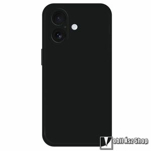 Apple iPhone 16 Plus, Telefontok, Szilikon, Mikroszálas szövet karcolásmentesítő belső, Kamerasziget védelem, Fekete kép