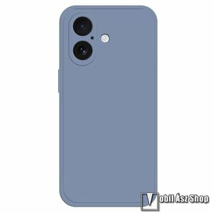 Apple iPhone 16, Telefontok, Szilikon, Mikroszálas szövet karcolásmentesítő belső, Kamerasziget védelem, Levendula szürke kép