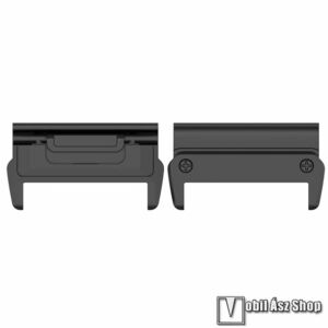 Okosóra fém csatlakozó, átalakító, Fekete, 2db, 1 pár, 22mm Quickfit, 20mm széles teleszkópos szíjhoz, Garmin tactix 8 47mm, 8 47mm, quatix 7 47mm, 7 Pro 47mm, Descent G2, Instinct 3 45mm, Instinct E 45mm kép