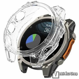 Garmin fenix 8 51mm Solar, AMOLED, Okosóra szilikontok, Keret, Bumper, Átlátszó kép