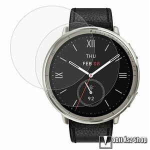Xiaomi Amazfit Active 2, TPU okosóra képernyővédő fólia, 2db, Törlőkendővel, Átlátszó kép