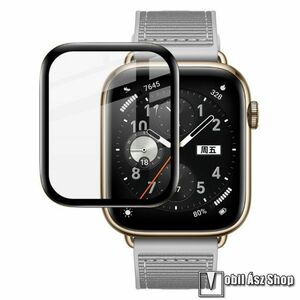 Honor Watch 5, Imak Anti-Scratch Bubble-Free HD PMMA flexibilis okosóra üvegfólia, A teljes kijelzőt védi, Fekete kép