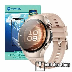 Huawei Watch 5 42mm, SUNSHINE Hydrogel TPU okosóra képernyővédő fólia, Ultra Clear, ÖNREGENERÁLÓ!, 1db kép