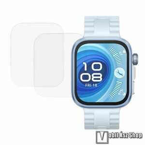 Huawei Watch Fit 4 Pro, Okosóra előlapvédő karcálló edzett üvegfólia, 2db, 0.3mm, 9H, A képernyő sík részét védi kép