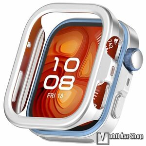 Huawei Watch Fit 4 Pro, Okosóra műanyag védőtok, Bumper, Keret, Ezüst kép