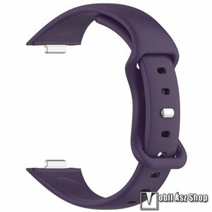 Huawei Watch Fit 4, Fit 4 Pro, Fit 3, Okosóra szíj, Szilikon, Gyorscsat, 98+125mm hosszú, Sötétlila kép