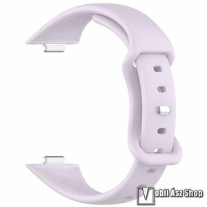 Huawei Watch Fit 4, Fit 4 Pro, Fit 3, Okosóra szíj, Szilikon, Gyorscsat, 98+125mm hosszú, Világoslila kép