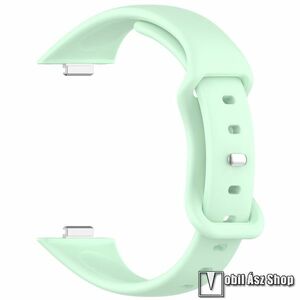 Huawei Watch Fit 4, Fit 4 Pro, Fit 3, Okosóra szíj, Szilikon, Gyorscsat, 98+125mm hosszú, Mentazöld kép