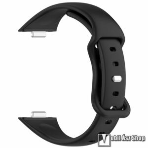 Huawei Watch Fit 4, Fit 4 Pro, Fit 3, Okosóra szíj, Szilikon, Gyorscsat, 98+125mm hosszú, Fekete kép