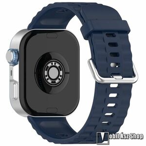 Huawei Watch Fit 4, Fit 4 Pro, Fit 3, Okosóra szíj, Szilikon, Csat, 123+85mm hosszú, Sötétkék kép